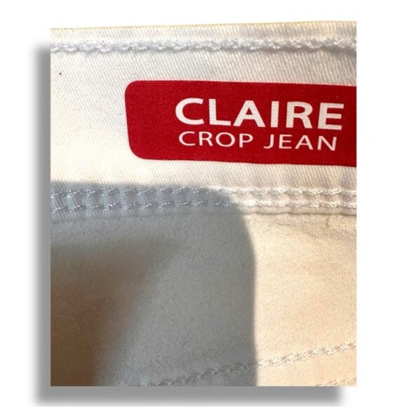 Women’s 10 GLO Gloria Vanderbilt White High Rise Ankle Crop Jeans - Picture 4 of 8